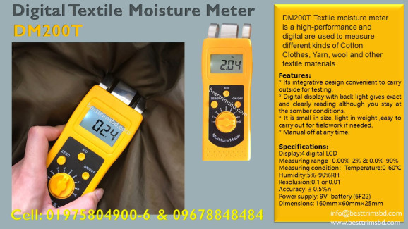 DM200T Textile Moisture Meter  Digital 
